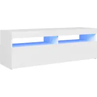 vidaXL Armoire TV avec lampes LED blanc 120x35x40 cm