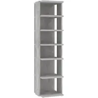 vidaXL Armoire à chaussures Gris béton 27,5x27x102cm Bois d'ingénierie