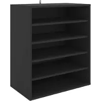 vidaXL Armoire à chaussures Noir 60x35x70 cm Bois d’ingénierie