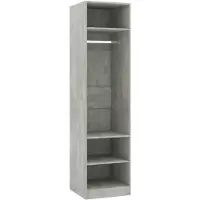 vidaXL Garde-robe Gris béton 50x50x200 cm Bois d'ingénierie