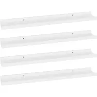 vidaXL Étagères murales 4 pcs Blanc 60x9x3 cm