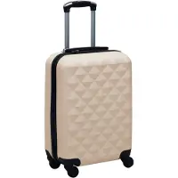 vidaXL Trolley à coque dure Golden ABS