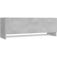 vidaXL Armoire gris béton 100x32,5x35 cm Bois composite