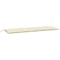 vidaXL Coussin pour banc de jardin blanc crème 180x50x7 cm tissu Oxford