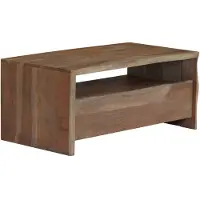 vidaXL Table basse "Eriskirch" en bois massif d'acacia gris. Dimensions (L/L/H) 90x50x40 cm