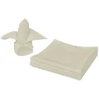 vidaXL Serviettes de table 50 pcs Crème 50x50 cm