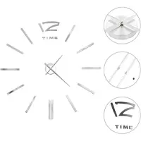 vidaXL Horloge murale 3D Design moderne 100 cm XXL Argenté