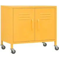 vidaXL Armoire de stockage jaune moutarde 60x35x56 cm Acier