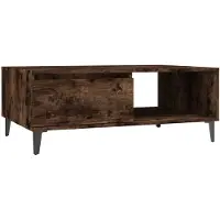 vidaXL Table basse chêne fumé 90x60x35 cm bois composite