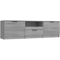 vidaXL Armoire TV Gris Sonoma 140x35x40 cm Bois composite