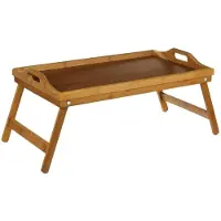 5 Five Plateau de petit-déjeuner rectangulaire avec pieds pliants en bambou, L 65,5 x l 30 x H 23 cm (déplié)