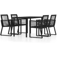 vidaXL Ensemble de jardin 5 pièces noir
