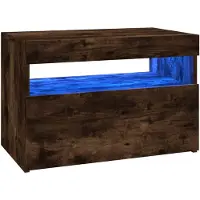 vidaXL Armoire TV avec lampes LED chêne fumé 60x35x40 cm