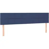 vidaXL Têtes de lit 2 pcs. Bleu 90x5x78/88 cm Tissu