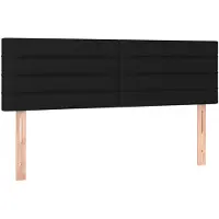 vidaXL Têtes de lit 2 pcs. noir 72x5x78/88 cm Tissu