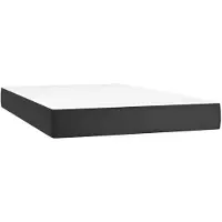 vidaXL Matelas à ressorts ensachés Noir 120x200x20 cm Similicuir