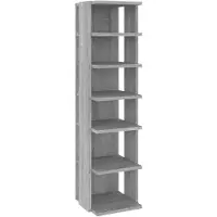 vidaXL Étagère à chaussures Sonoma gris 27,5x27x102 cm Bois ingénierie