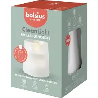 Bolsius CleanLight Zero Starter Set Nachfüllbar Duftfrei Nachfüllen Natürliches Pflanzenwachs Kein Palmöl