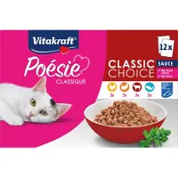 Vitakraft Poésie Classique Classic Choice pâtées en sauce pour chat (12 x 85 g)