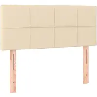 vidaXL Tête de lit Crème 100x5x78/88 cm Tissu