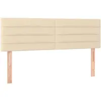 vidaXL Têtes de lit 2 pcs. Crème 72x5x78/88 cm Tissu
