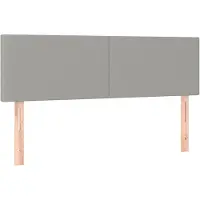 vidaXL Têtes de lit 2 pcs. Gris clair 72x5x78/88 cm Tissu