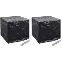 vidaXL Housse de réservoir d'eau de jardin 2pcs 8 œillet 116x100x120cm