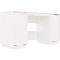vidaXL Bureau blanc 140x50x75 cm pin massif
