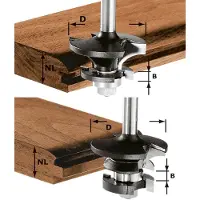Festool 491129 - Fraise à contre-profil pour rainure HW S8 D43/21 A/KL