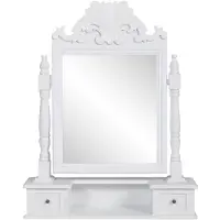 vidaXL Coiffeuse avec miroir Rectangulaire Pivotant MDF