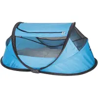 Deryan Lit d'enfant de voyage escamotable avec moustiquaire Bleu ciel