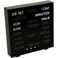 United Entertainment Horloge à mots allemands à LED 16,5x17 cm