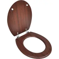 vidaXL Toilettensitz einfaches Design MDF Brown