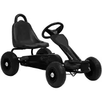 vidaXL Go-Kart à pédales avec pneus gonflables noir