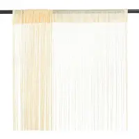 vidaXL Rideau en fils 2 pcs 140 x 250 cm Crème