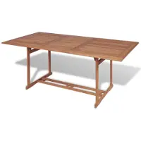 vidaXL Table de jardin 180x90x75 cm teck massif