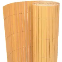vidaXL Clôture de jardin Double face PVC 90 x 300 cm Jaune