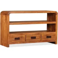 vidaXL Armoire TV en bois massif d'acacia 90x30x55 cm