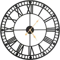 vidaXL Horloge murale vintage avec mouvement à quartz métal 60 cm XXL