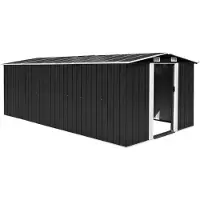 vidaXL Abri de jardin 257x489x181 cm métal anthracite