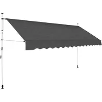 vidaXL Store rétractable manuel 400 cm Anthracite