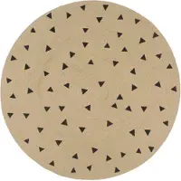 vidaXL Tapis fait à la main Jute avec imprimé à triangles 150 cm