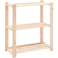 vidaXL Étagère de stockage 3 niveaux 80x38x90 cm Pin solide 150 kg