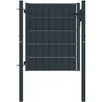 vidaXL Portail de clôture en PVC et acier 100x101 cm anthracite