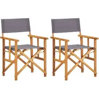 vidaXL Chaises de régie 2 pcs. Bois massif acacia