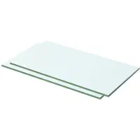 vidaXL Panneaux d'étagère 2 pcs Verre Transparent 50 x 20 cm