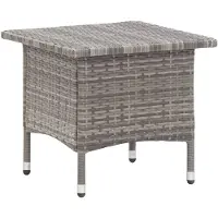 vidaXL Table d'appoint Gris 50x50x47 cm Poly rotin