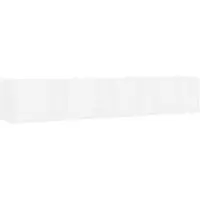 vidaXL Étagère murale à CD Blanc 100x18x18 cm Bois d'ingénierie