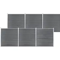 vidaXL Clôture de jardin WPC 1045x186 cm Gris