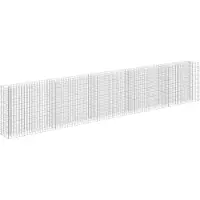 vidaXL Lit surélevé à gabion Acier galvanisé 450x30x90 cm